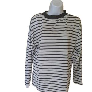 Long Sleeve Striped Top Fits Size Large
